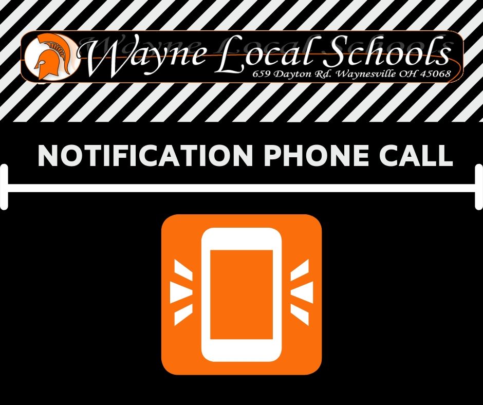 black with orange cell phone icon